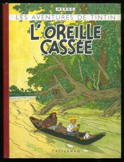 HERGÉ TINTIN 06. L'OREILLE CASSÉE. Edition originale. Casterman 1943. 4e plat A20....