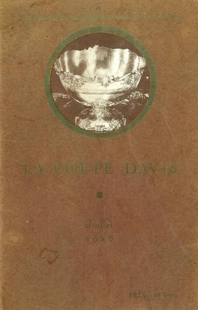 null Rare livre commémoratif de la finale de la Coupe Davis 1928 entre les USA et...