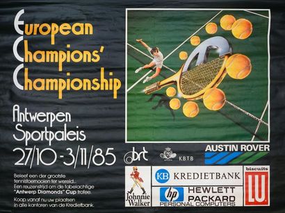 null Affiche «European Champion's Championship» à Anvers en 1985. Dim. 120 x 160...