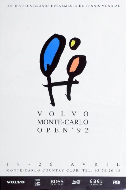 null Lot de 8 affiches de l'Open de Monte Carlo entre 1992 et 2001. Divers forma...
