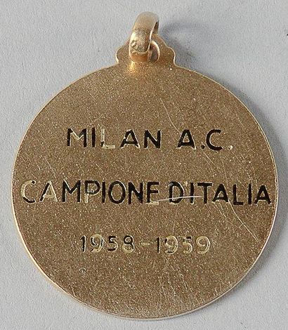 null Médaille de Champion d'Italie du Milan A.C pour la saison 1958-1959. Diamètre...