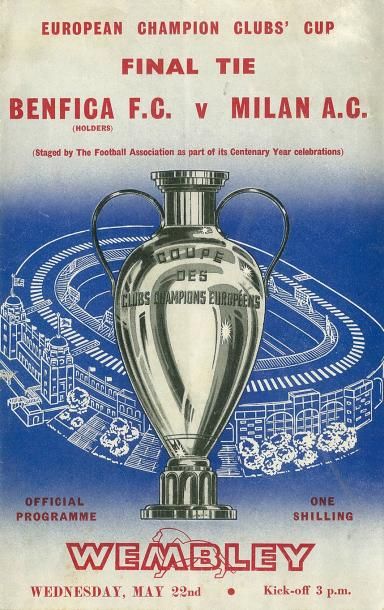 null Programme officiel de la finale de la Coupe d'Europe des clubs champions 1963...