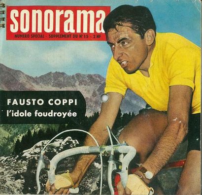 null Ensemble de 6 disques autour du vélo dont le sonorama de Fausto Coppi. 