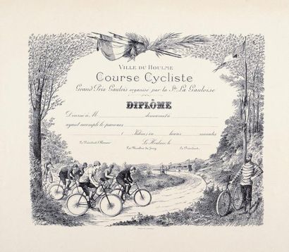 null Diplôme vierge. «Course cycliste de la ville du Houlme» organisé par La Gauloise....
