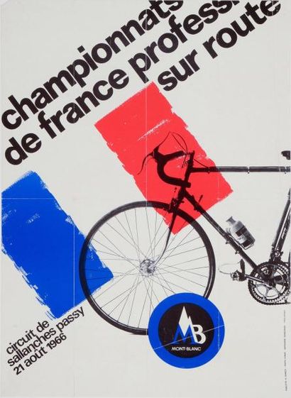 null Affiche des championnats de France professionnels 1966 sur le circuit de Sallanches....