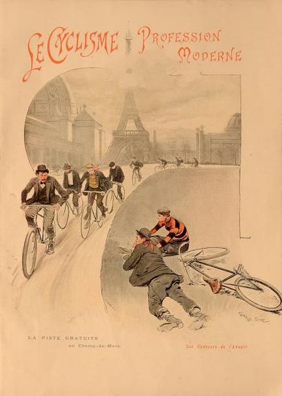 null Le Cyclisme profession moderne. édité par l'Illustration. Gravures de Georges...