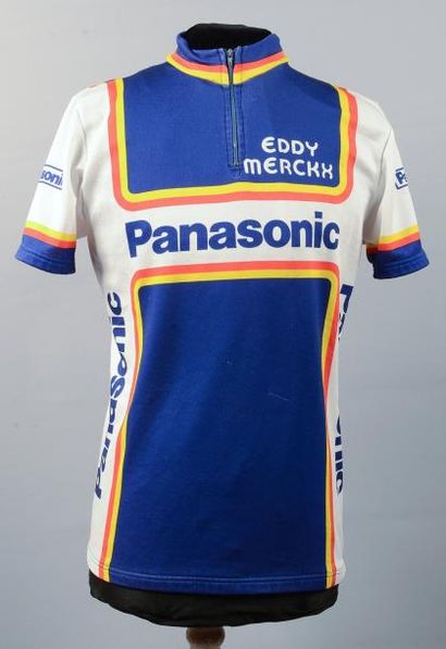 null Lot de 2 maillots officiels portés par des coureurs de l'équipe Panasonic pour...