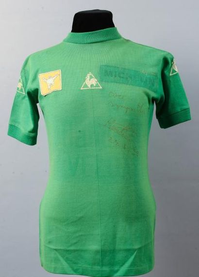 null Maillot vert du podium porté par Freddy Maertens sur le Tour de France 1981....