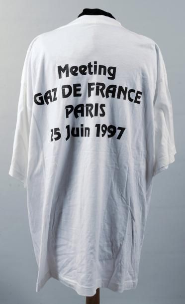 null Tee shirt du Meeting Gaz de France 1997 à Paris, dédicacé par Galfione, Girard,...