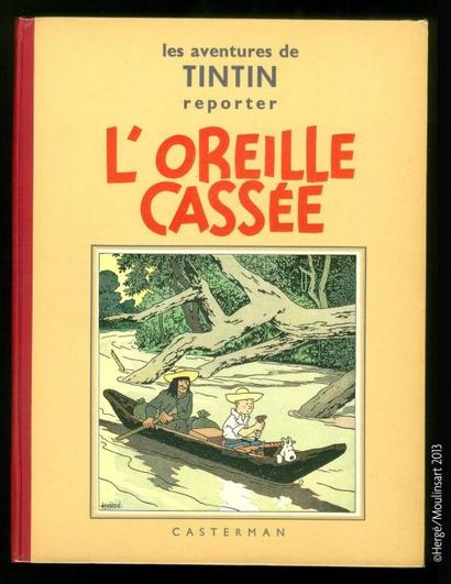 HERGÉ TINTIN 06. L'OREILLE CASSÉE. A2 - 1938 Casterman 1938. 4ème plat A2. Dos rouge...