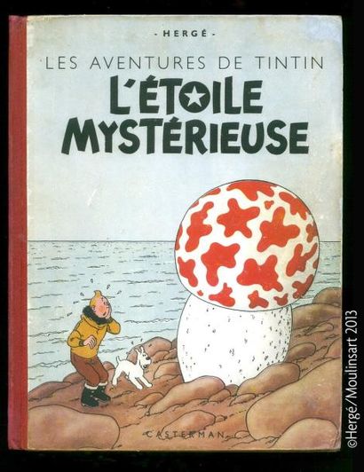 HERGÉ TINTIN 10 L'ÉTOILE MYSTÉRIEUSE. A18 BLANC. EO Edition originale 1942. Dos rouge....