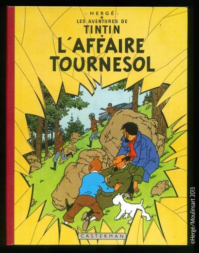 HERGÉ TINTIN 18. L'AFFAIRE TOURNESOL. B20. EO Edition originale belge 1956. Dos rouge....
