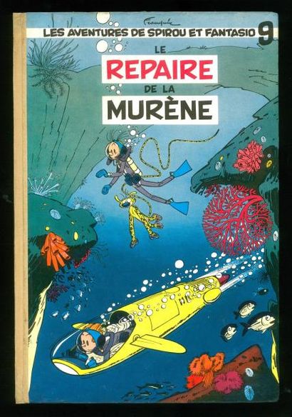 FRANQUIN SPIROU 09. LE REPAIRE DE LA MURÈNE. Edition originale au dos papier pincé...