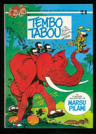 FRANQUIN SPIROU 24. TEMBO TABOU. Edition originale 1974. Album à l'état proche du...