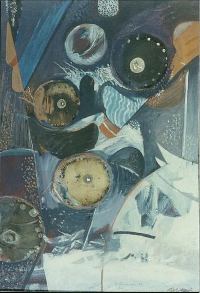BRAUN Bernade (1935-) Paysage (Pejza.) Huile 73 X 54 cm