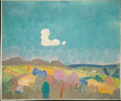 TARANCZEWSKI Pawel (1940-) Le nuage (Chmura) Huile 120 X 100 cm