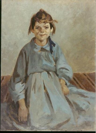 KRAJEWSKA Helena (1910-1988) Danusia = prenom (Danusia) Huile 61 X 46 cm