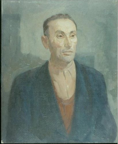 KRAJEWSKI Julius (1905-1992) Portrait de Jan (Portret Jana) Huile 65 X 54 cm
