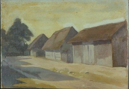 KRAJEWSKI Julius (1905-1992) Paysage (Pejza.) Huile 26 X 36 cm
