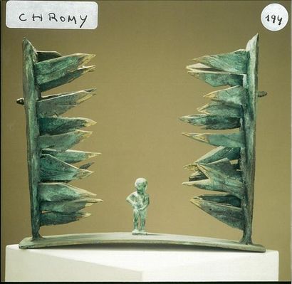 CHROMY Bronislaw Manneken Pis en danger (Zagro¿ony Mannneken Pis) Bronze 33 X 35...