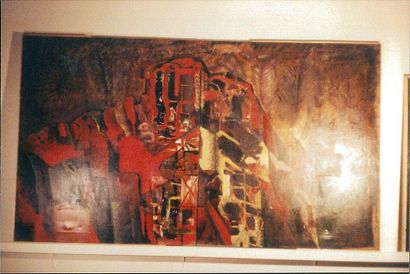 KARPOWICZ Slawomir Diptyque de Toscane (Dyptyk Toskanski) Huile 115 X 200 cm
