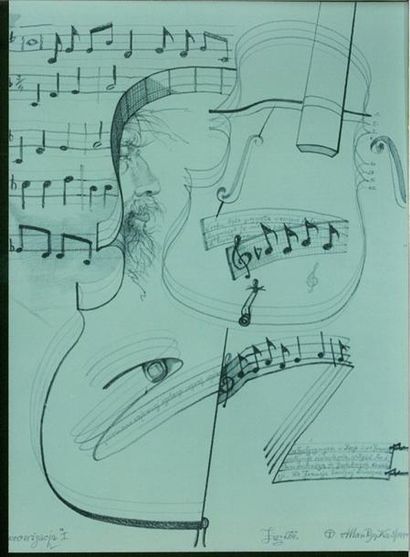RZEPKA Allan (1940-) Improvisation I (Improwizacja I) Dessin 50 X 40 cm