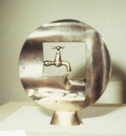 NITSCH (XX° s.) Gouttes d'eau (Krople wody) Bronze 16 X 19 cm