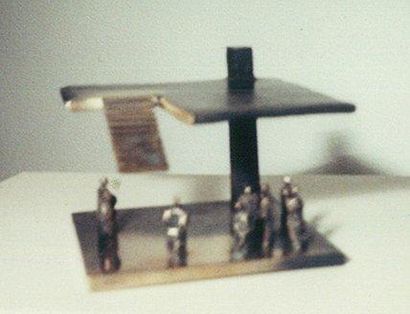 NITSCH (XX° s.) Escalier I (Schody I) Bronze 12 X 8 cm