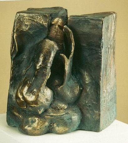 GOLOGORKY Porteur (Tragarz) Bronze 25 X 30 cm