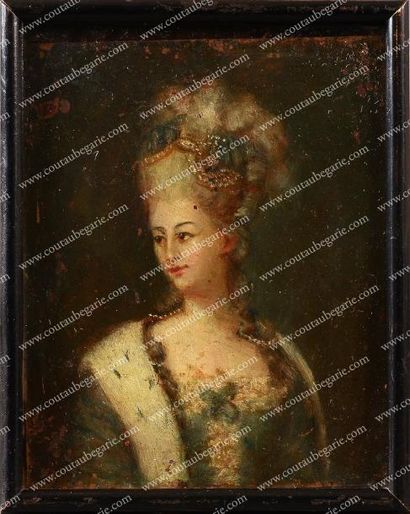 Ecole française de la fin de la fin du XVIIIe siècle Portrait miniature de Marie-Antoinette,...