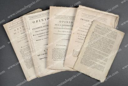 null Jugement du roi Louis XVI. Ensemble de 4 publications de la Convention Nationale,...
