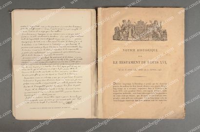null Testaments de Louis XVI et de Marie-Antoinette. Publication contenant la notice...