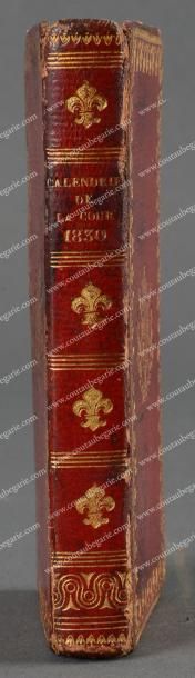 null Calendrier de la Cour pour l'année 1830, publié à Paris chez Le Doux-Hérissant,...