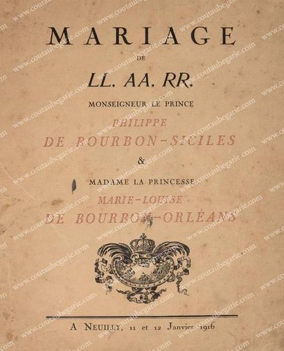 ORLEANS Ensemble de six ouvrages: «La candidature de Philippe d'Orléans à la souveraineté...