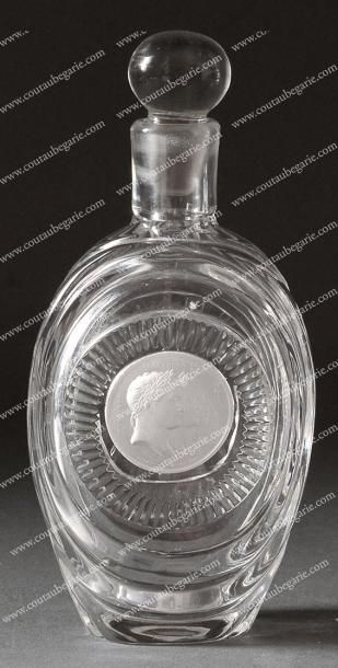 null Traité de Tilsit, juillet 1807. Rare flacon en cristal taillé d'un gradin de...