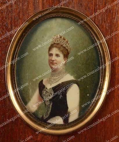 NICOLO Albert (école italienne du XIXe siècle) Portrait de la reine Marguerite de...