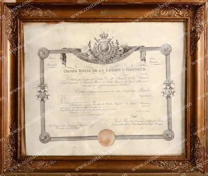null Diplôme de l'ordre de la Légion d'honneur, décernant au sieur Antoine Berthollin,...