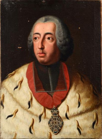 École Allemande du XVIIIe siècle Portrait de Clément Auguste de Bavière, archevêque...