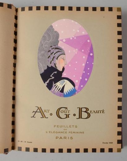 null A. G. B, Feuillets de l'Elégance féminine, 1926 et 1931, 24 numéros reliés en...