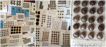 null Une vingtaine de modèles de boutons, fin du XIXe siècle-début du XXe siècle,...