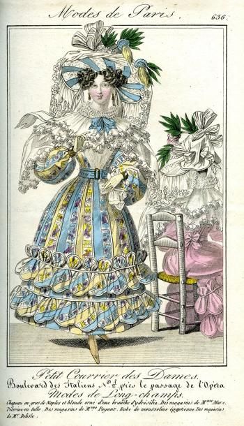 null Petit courrier des dames, 1829-1830, deux volumes de juillet 1829 à mars 1830...
