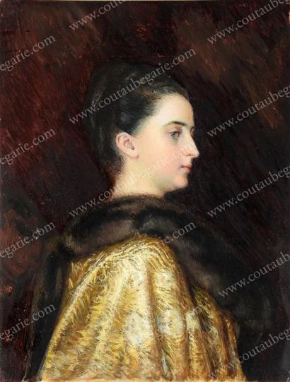 École RUSSE du XIXe siècle Portrait de la princesse Hélène Demidoff, née princesse...
