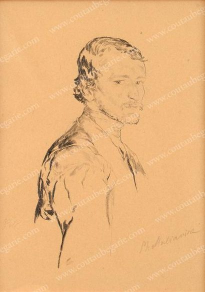 MALIAVINE Philippe Andréïvitch (1869-1940) Portrait d'homme. Dessin à la mine de...