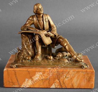 null Pierre Le Grand, empereur de Russie (1662-1825). Bronze doré le représentant...