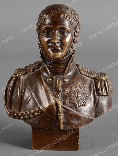 null Alexandre Ier, empereur de Russie (1777-1825). Petit buste en bronze à patine...