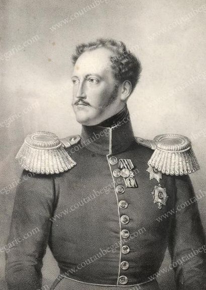 null Nicolas Ier, empereur de Russie (1796-1855). Lithographie de H. Robillard, imprimée...