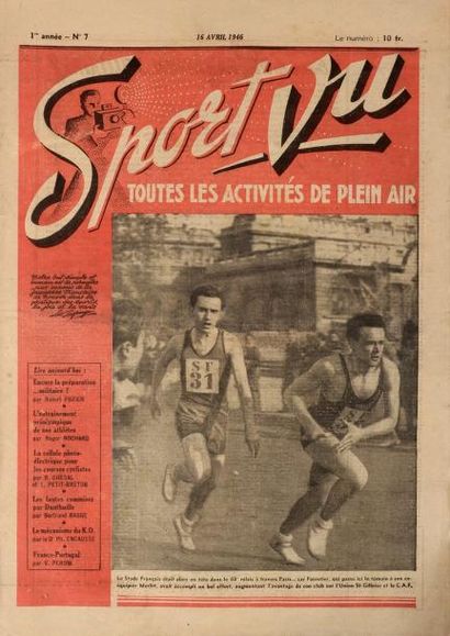 null Lot de 12 revues de Sport Vu et Vélo Sport Vu pour l'année 1946 et 1947. état...