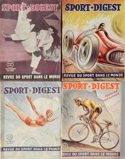 null Ensemble de fasicules «Sport Digest» du n° 1 au n°41 de janvier 1949 à avril...
