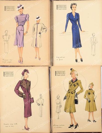 null Inspirations d'avant-saison, 1939-1940, Bell, Paris; 5 cahiers de tendances...
