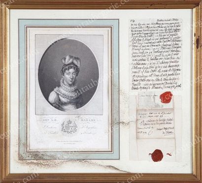 null MARIE-THERESE princesse de France, duchesse d'Angoulême (1778-1851). Lettre...